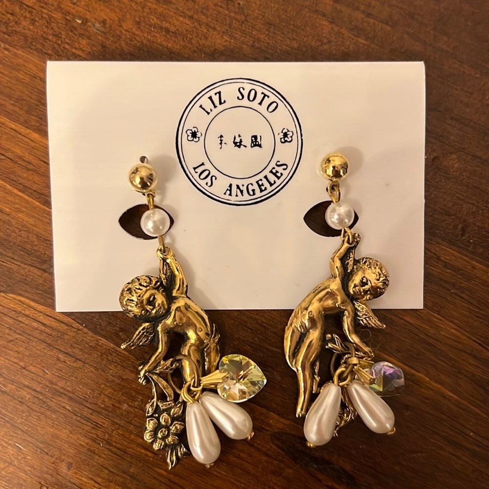 Liz Soto cherub earrings